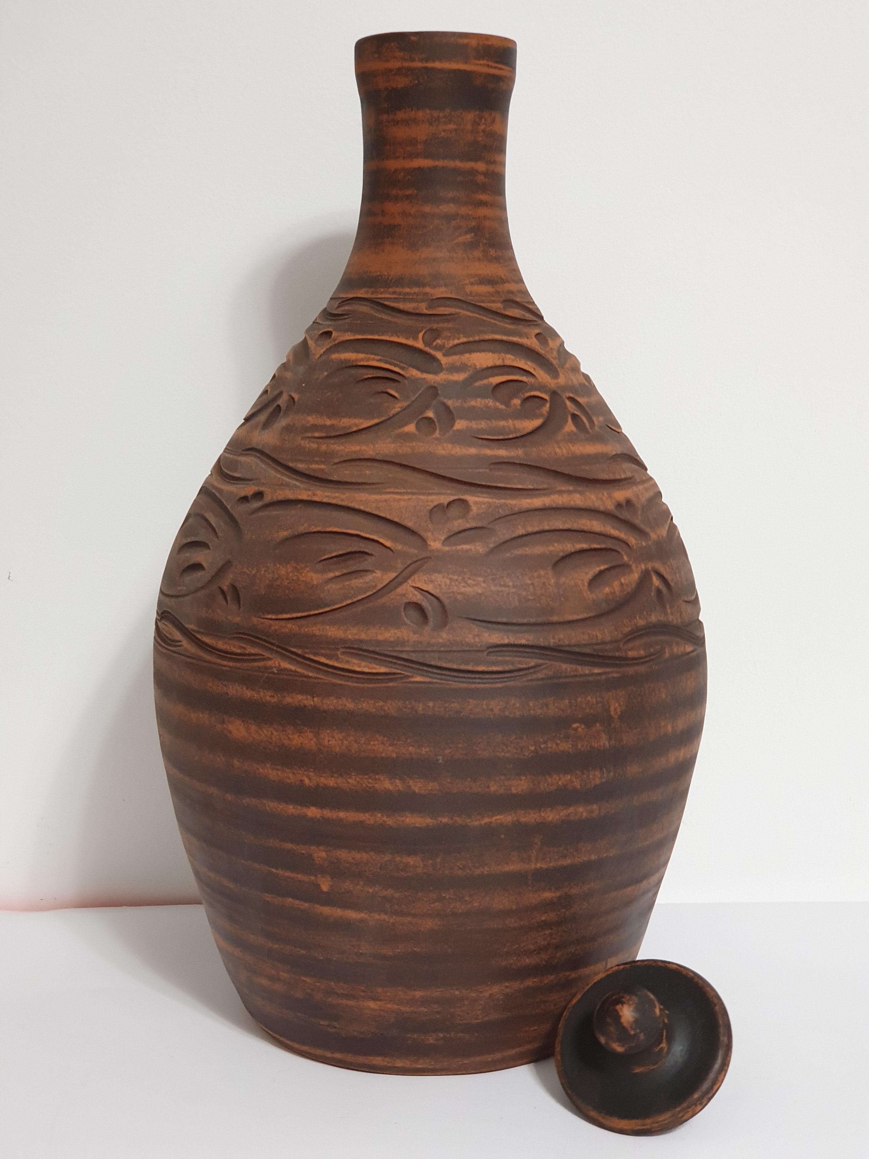 Штоф из красной глины (3905) - фото 3 Штоф из красной глины (3905) - фото 3