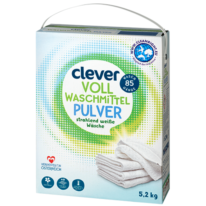 Пральний порошок Clever Pulver для білого 5,2 кг 85 прань (011897)