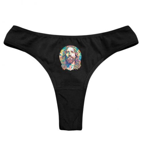 Трусики женские Портрет Иисуса Христа XS Черный (18479597-2-186781-XS)