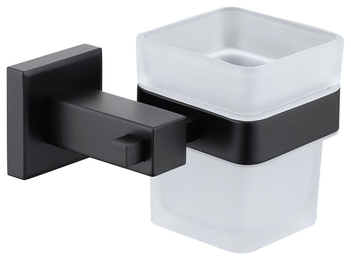 Стакан настенный VENTA V330B матовое стекло Черный (SW-83679)