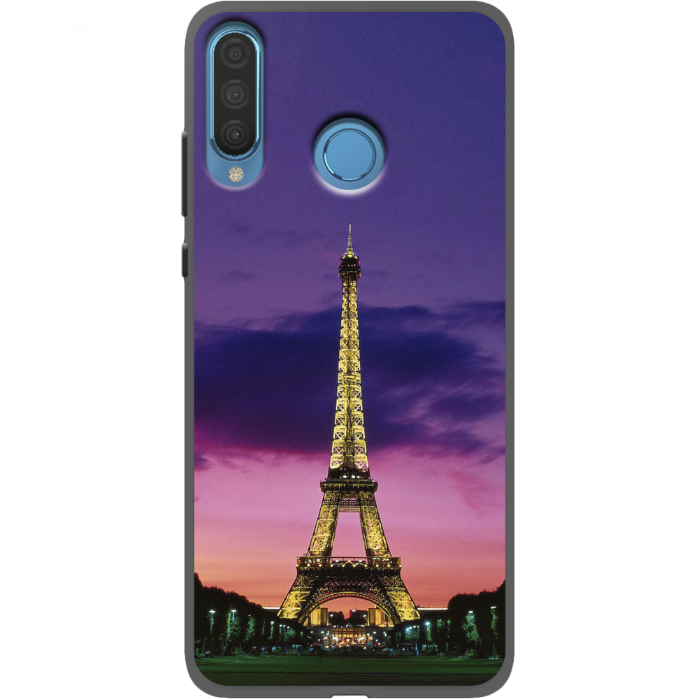 Чехол Boxface Huawei P30 Lite Полночь в Париже Черный силикон (36871-up964-37511)