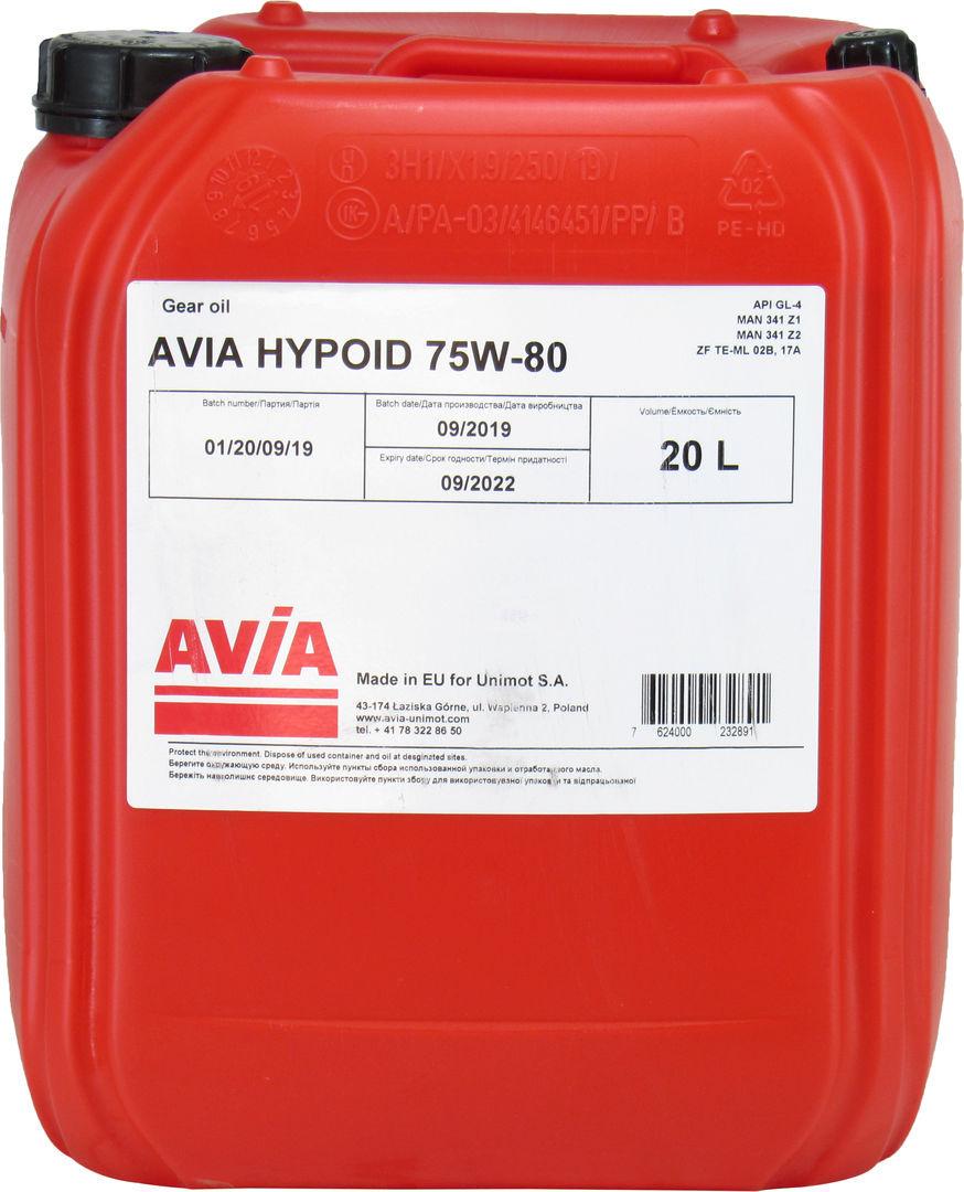 Трансмісійне мастило Avia 75W-80 Hypoid 20 л (1400405)