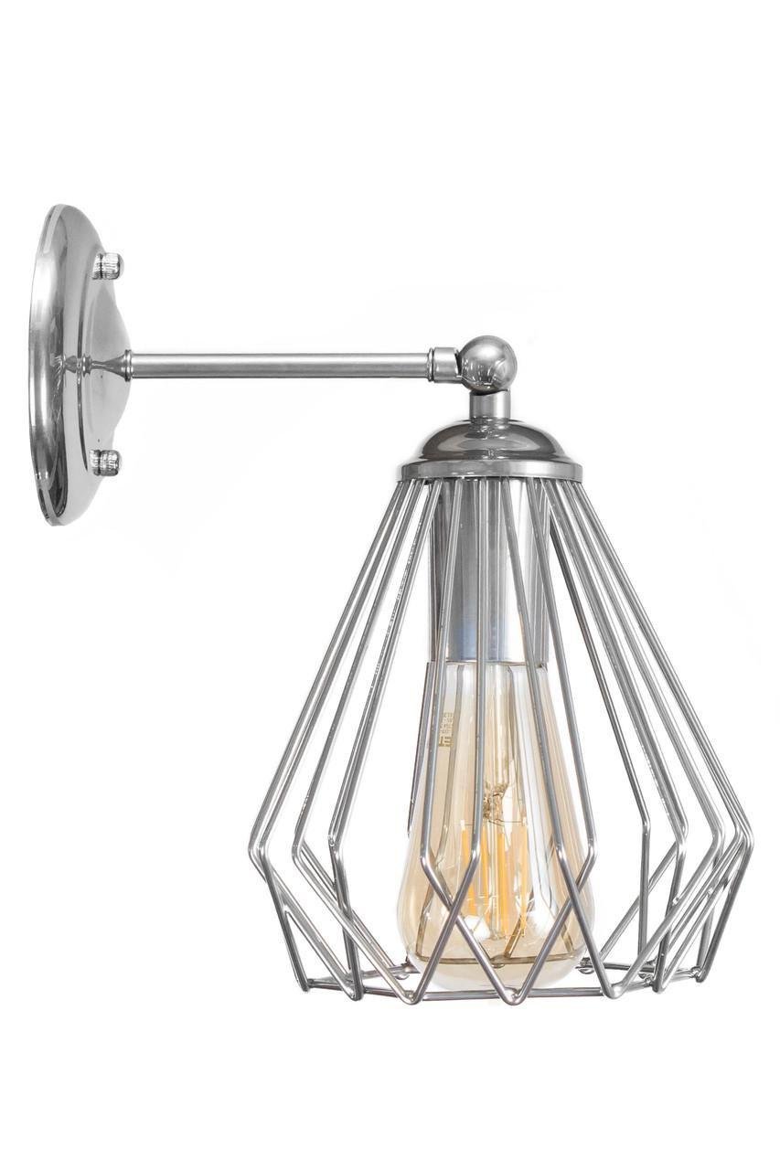 Бра MSK ELECTRIC Silvia в стилі лофт під лампу Е27 Хром (NL 05371-1 CR)