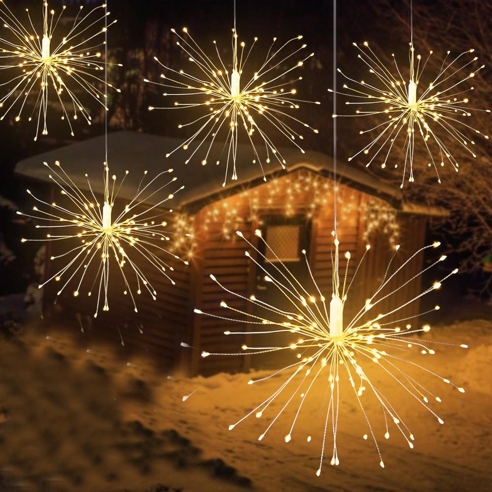 Гирлянда пучок-фейерверк 500 LED 3х0,6 м Теплый белый (00000019596)