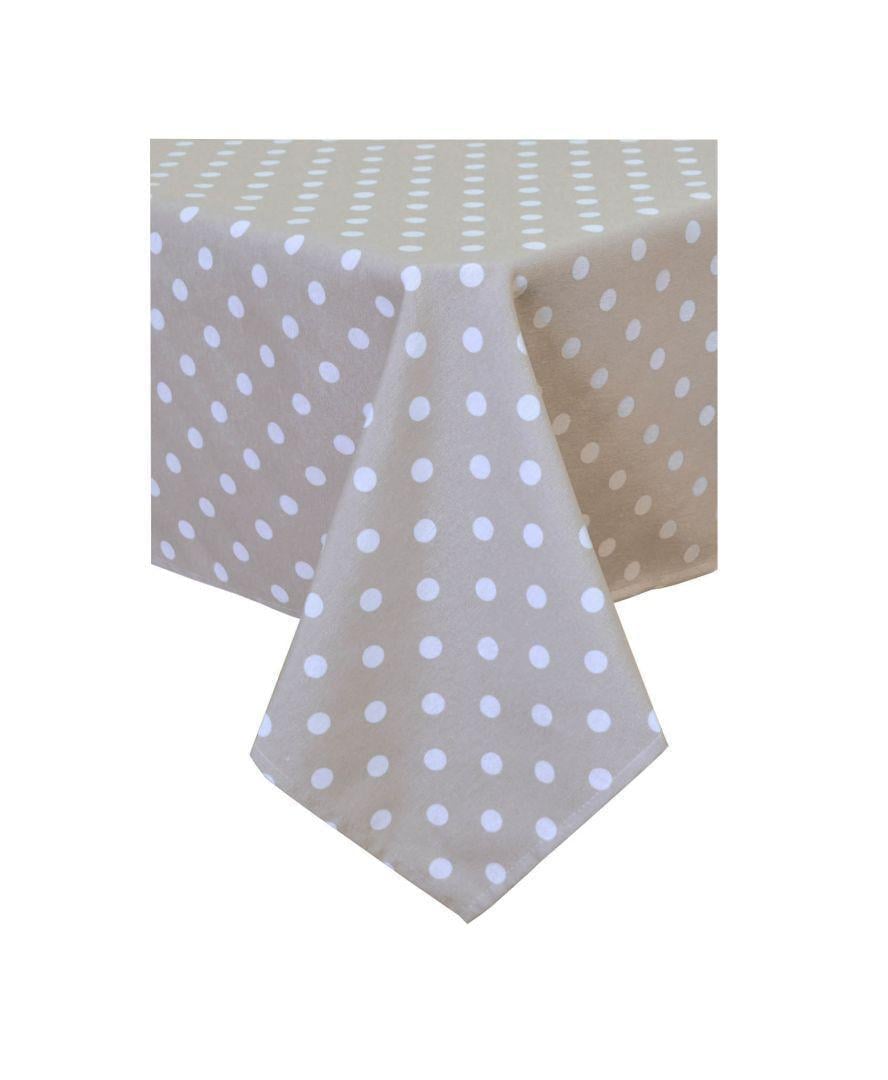 Скатерть на стол 120x136 Горох Бежевый