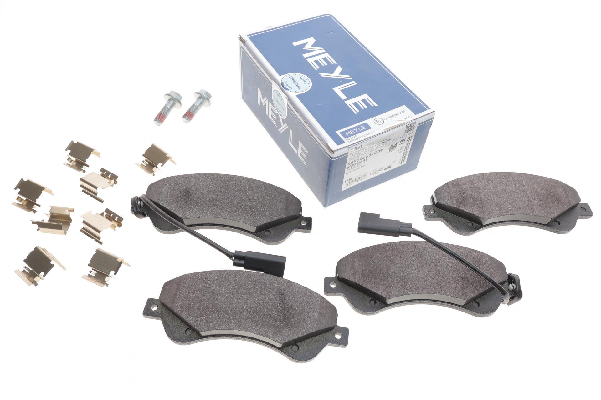 Колодки тормозные передние Meyle Ford Transit V347 06- FWD (025 244 8518/W MEYLE)