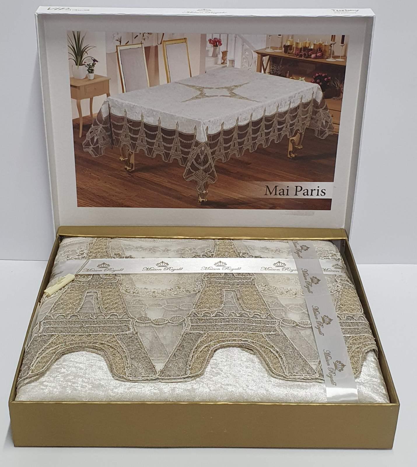 Скатерть велюровая Maison Royale 160x220 Mai Paris Cream (CN5230)