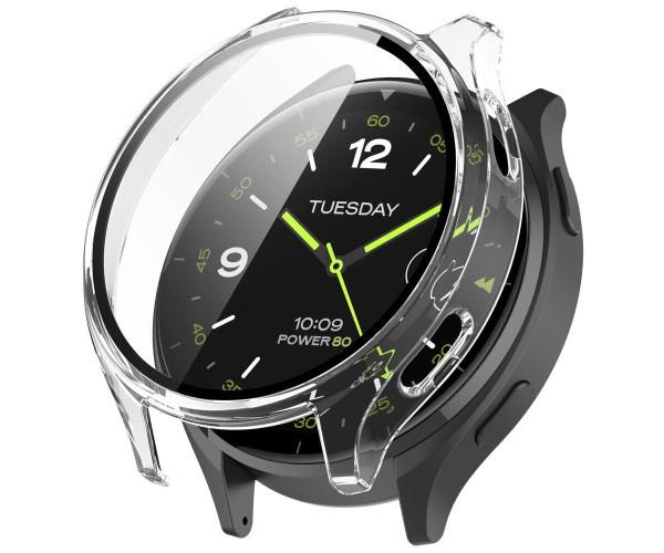 Чехол с защитным стеклом Protective Cover with Glass для Xiaomi Watch 2 Прозрачный
