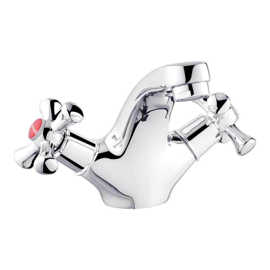 Смеситель для раковины Kroner KRM Rhein C010 двухвентильный Хром (CV018074)