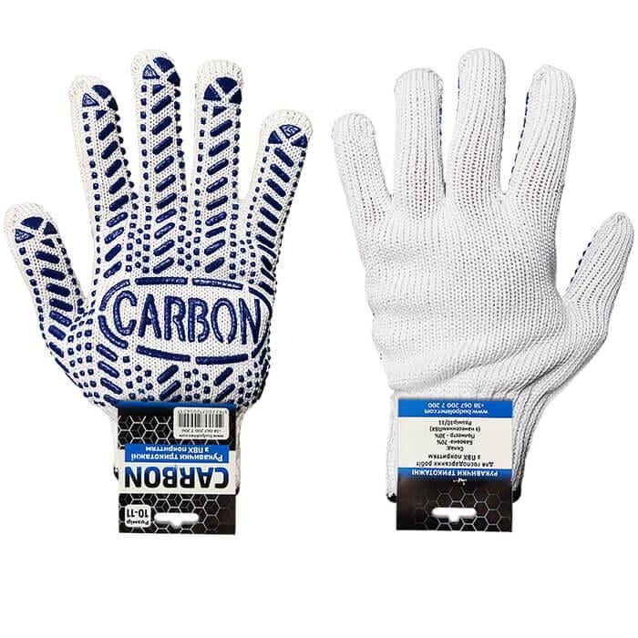 Перчатки рабочие из ПВХ плотная вязка 30 пар Белый (4323)