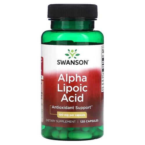 Альфа-липоевая кислота Swanson Alpha Lipoic Acid 100 мг 120 капс. (SW982)