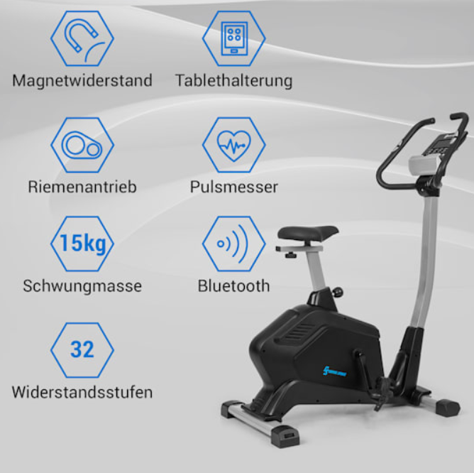 Велотренажер Capital Sports Evo Comfort Cardiobike Bluetooth до 110 кг (10035174) - фото 4