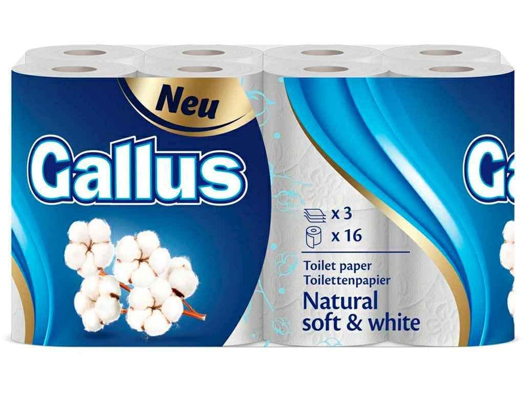 Туалетная бумага GALLUS 16 шт. 3 слоя 130 отр. (797858)