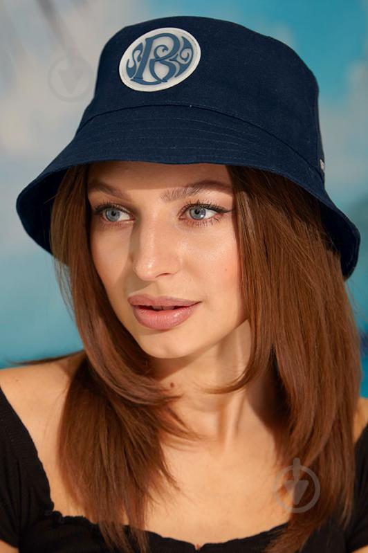 Панама с круглым логотипом (1344) Braxton темно-синий 56-60