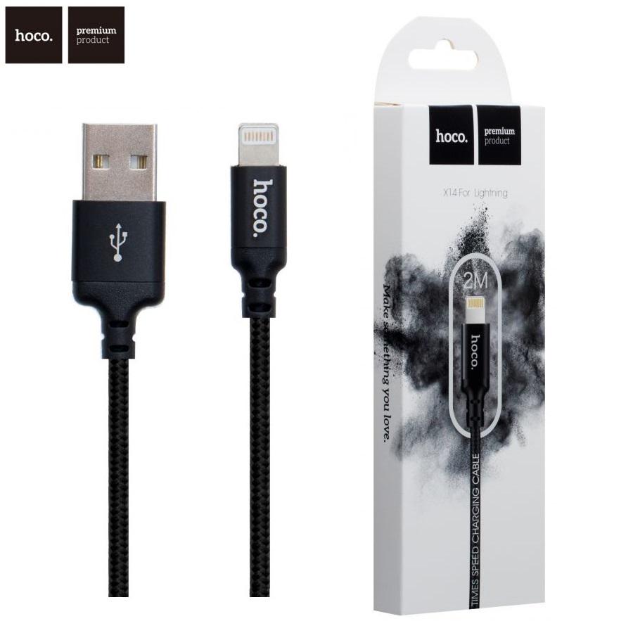 USB кабель Hoco X14 Times Lightning 2 м Черный - фото 5