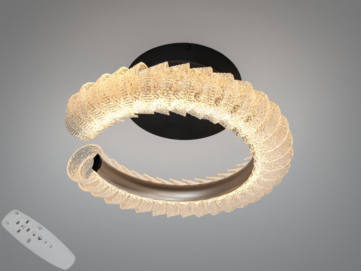 Люстра LED потолочная Diasha пульт 38W 2509/400CG Шампань