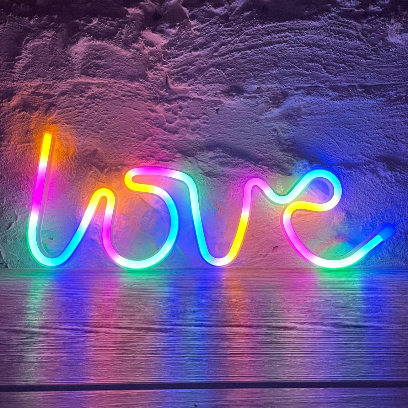 Нічник Neon Sign-Love/Heart Colorful