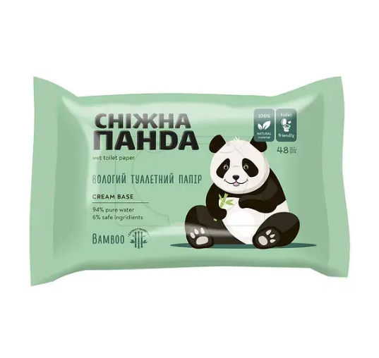 Туалетний папір вологий Сніжна Панда Bamboo Cream 48 шт. (25898535)