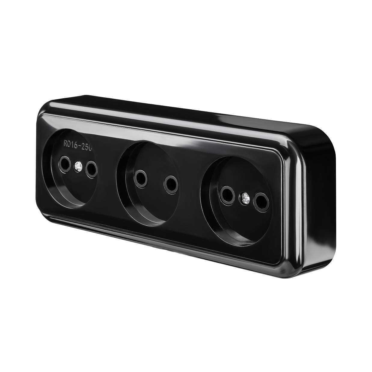Розетка трехместная MARSHEL MAGLEV RO16-250 Black (RO16-250 Black) Розетка трехместная MARSHEL MAGLEV RO16-250 Black (RO16-250 Black)