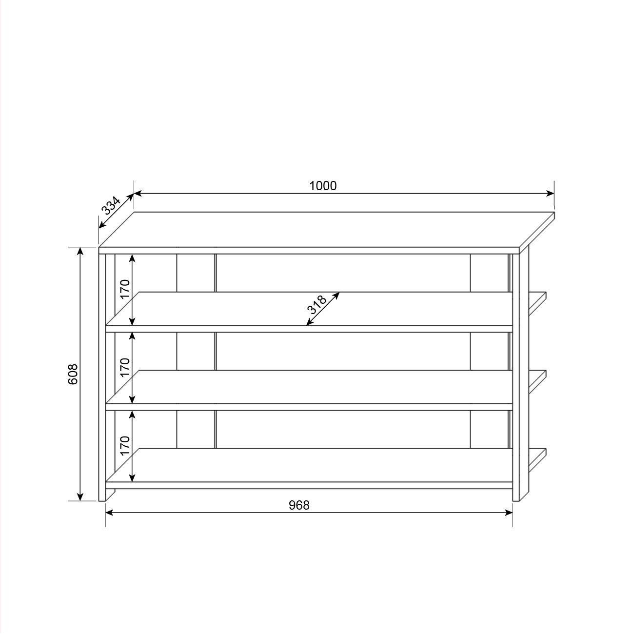 Тумба для взуття Corners Flash-28 Дуб сонома (KRN-4027-01) - фото 3