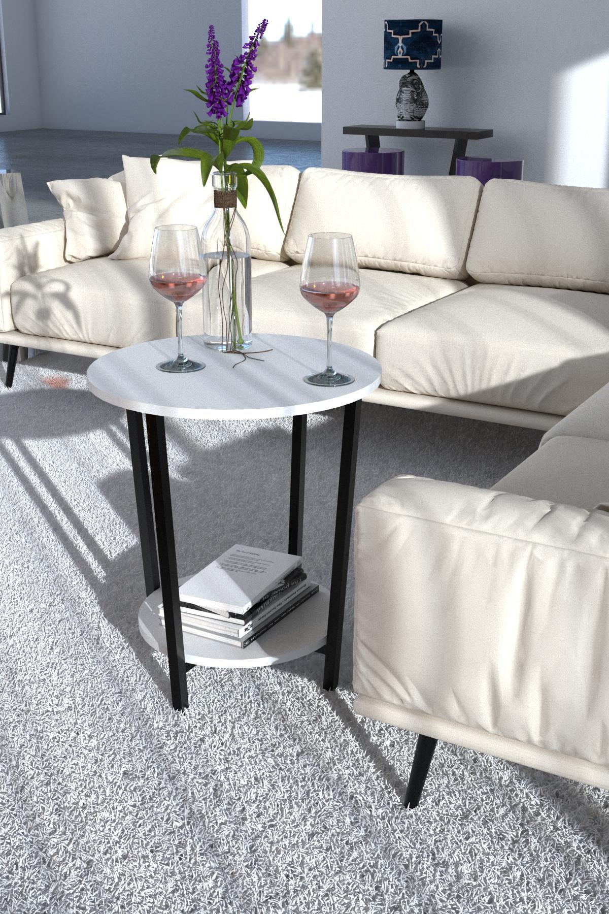 Журнальный столик EcoLoft Масло DSP-1259-7 в стиле лофт Белый (30600462) - фото 3 Журнальный столик EcoLoft Масло DSP-1259-7 в стиле лофт Белый (30600462) - фото 3