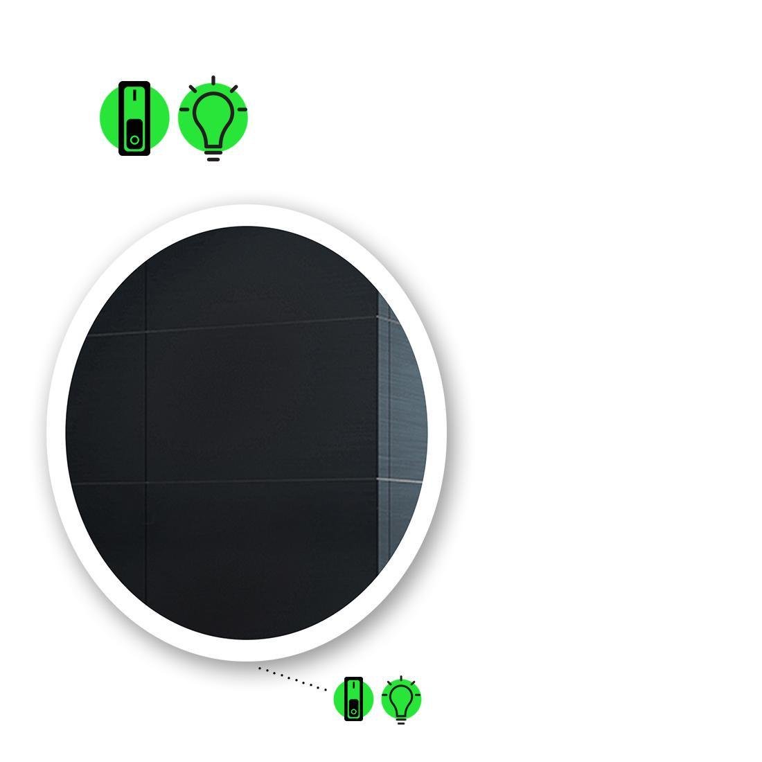 Зеркало Amor LED с механическим выключателем 60x60 см (13498940)