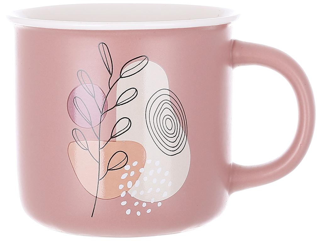 Чашка Leaf 370 мл Розовый (BDI-994-010)