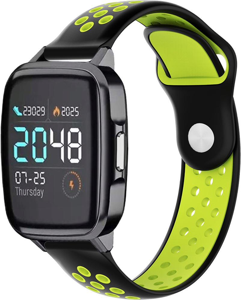 Ремешок Sport для Haylou Smart Watch 2 LS02 Black Green (23038-4A)