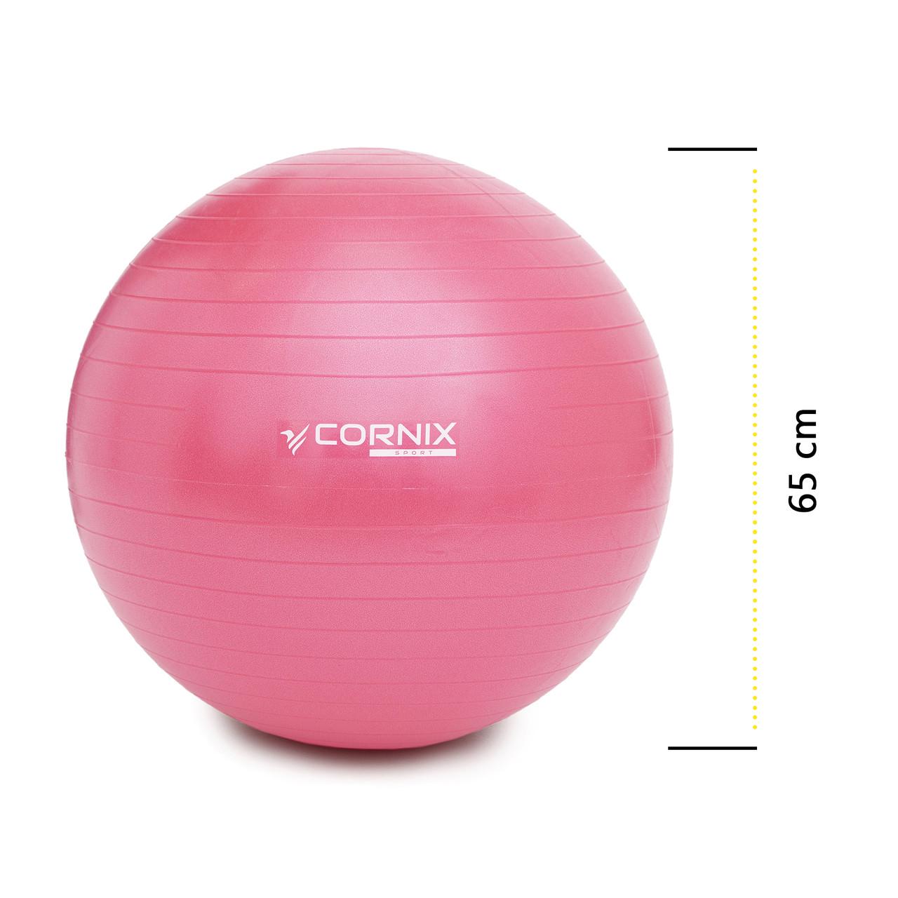 М'яч для фітнесу Cornix Anti-Burst 65 см XR-0023 Pink (2514759671) - фото 5 М'яч для фітнесу Cornix Anti-Burst 65 см XR-0023 Pink (2514759671) - фото 5