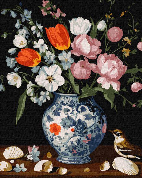 Картина за номерами Ideyka Букет красивої вази 40x50 см (Id-KHO3321)