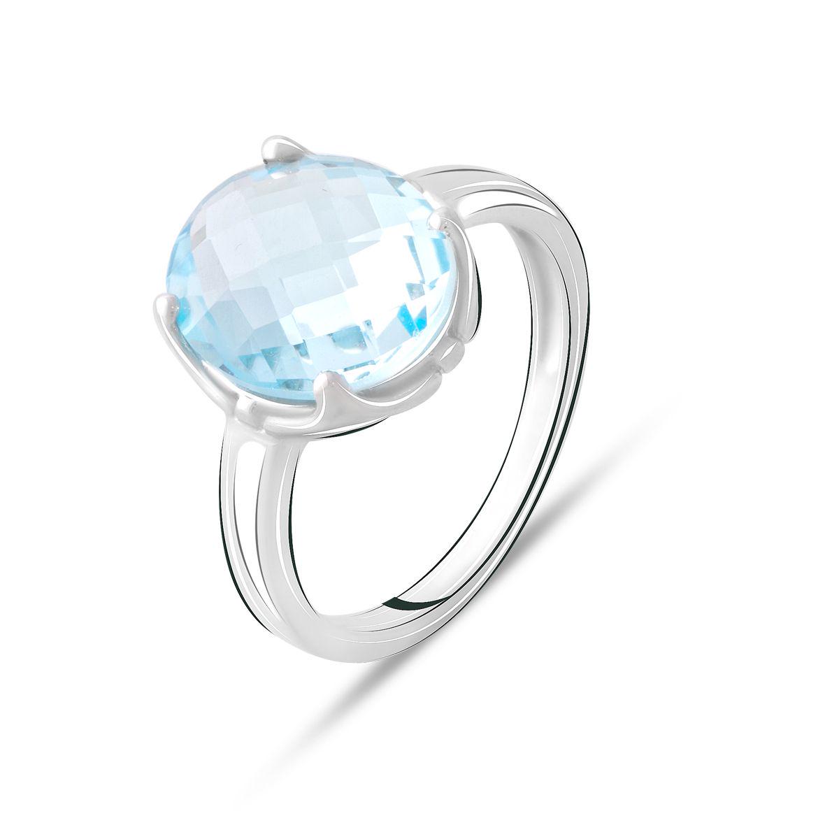 Кольцо серебряное с натуральным топазом 4,963 ct 3,52 г р. 17 (2075004) Кольцо серебряное с натуральным топазом 4,963 ct 3,52 г р. 17 (2075004)