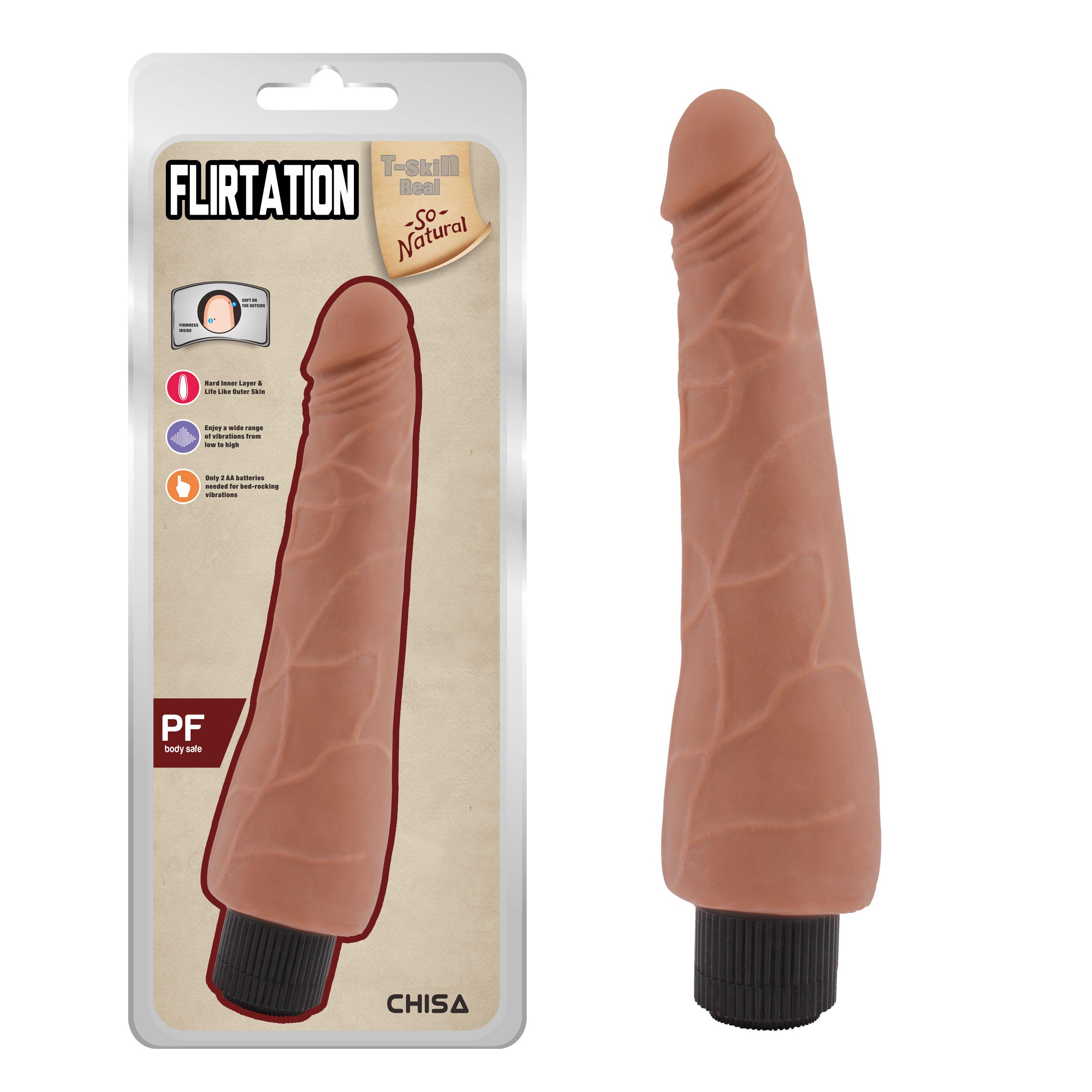Вибратор реалистичный киберкожа Chisa T-skin ReaL Flirtation на батарейках (02389 /CN-711702389)