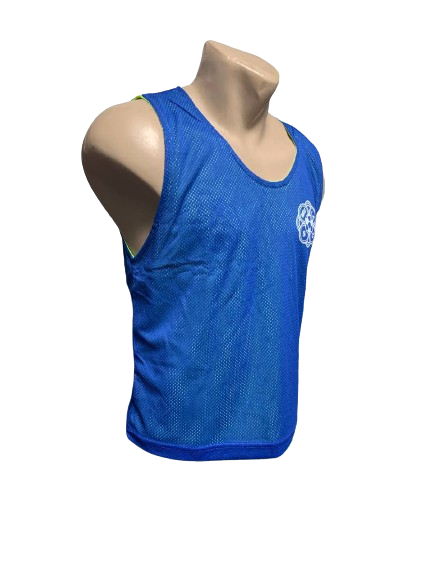 Манишка детская Сток из лого двусторонняя S 140-158 см Сине-лимонный (460)