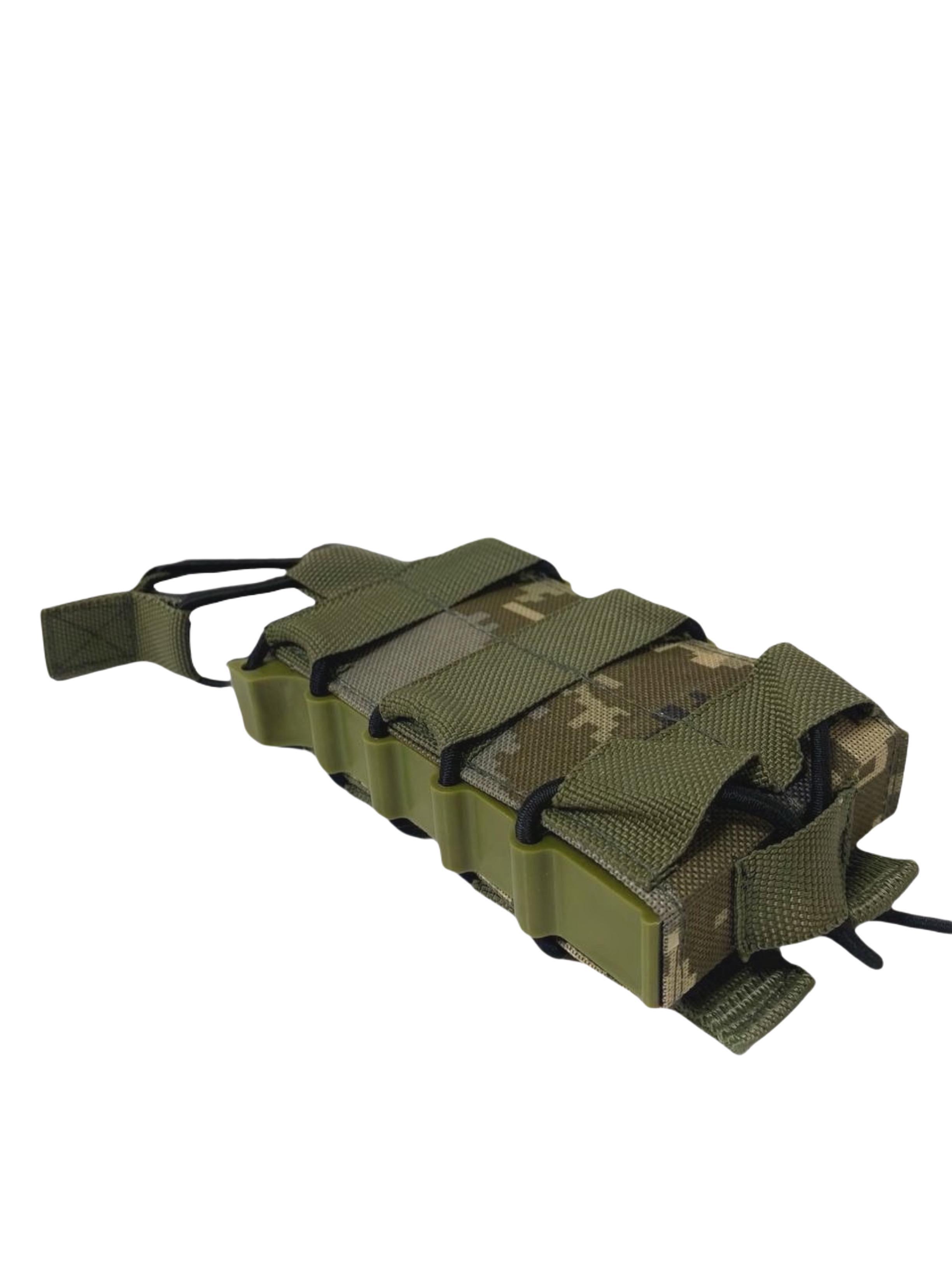 Подсумок для магазина АК открыт одинарный с жестким боковым каркасом Пиксель (23599628)