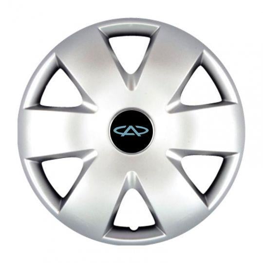 Автомобильные колпаки SKS 308 R15 с логотипом Chery 4 шт. Серебристый