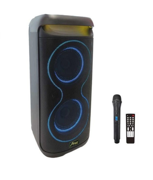 Портативная колонка акустическая ZPX ZX7792 2х10" 250 Вт Bluetooth USB FM микрофон пульт RGB (ML-04758)