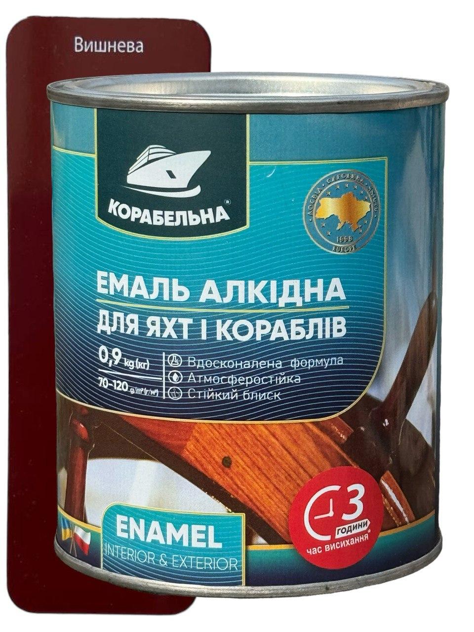 Эмаль алкидная Корабельная ПФ-115 0, 9 кг Вишневый (23812943)