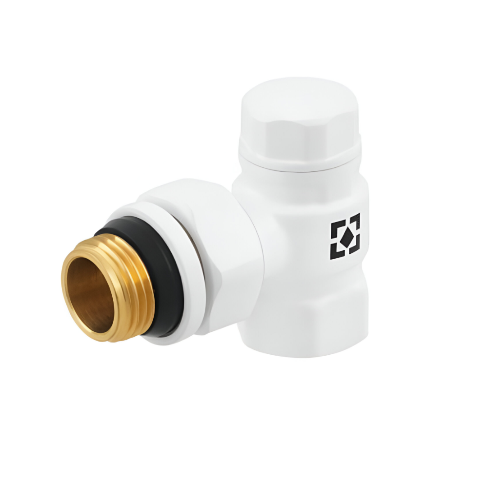 Клапан радиаторный угловой Raftec обтравочный DNRK11-W 1/2x1/2" White (SW-98638)