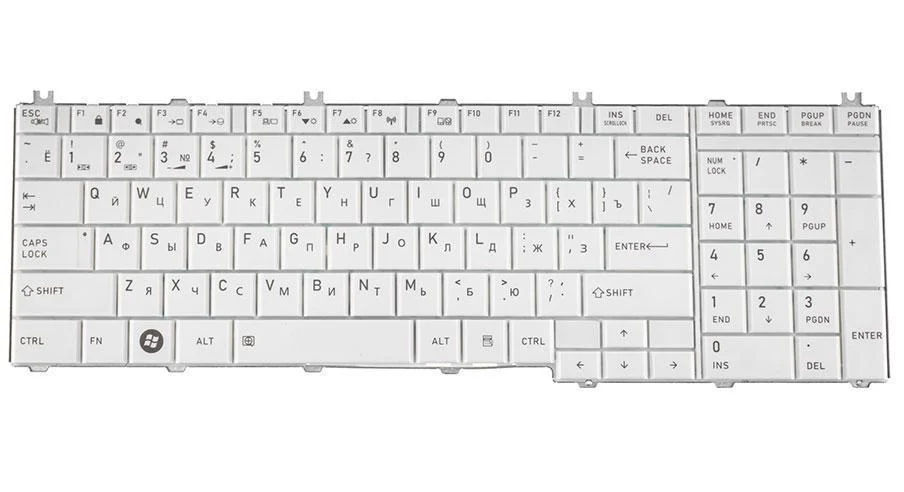 Клавиатура для ноутбука Toshiba Satellite L650 Белый (180551)