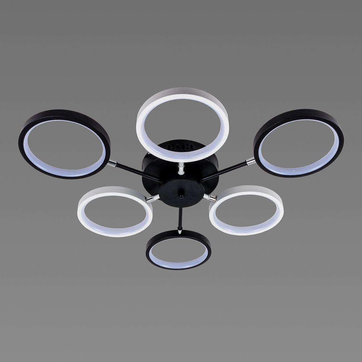 Люстра потолочная светодиодная Lighthouse SRS-19463/6 Черный с белым