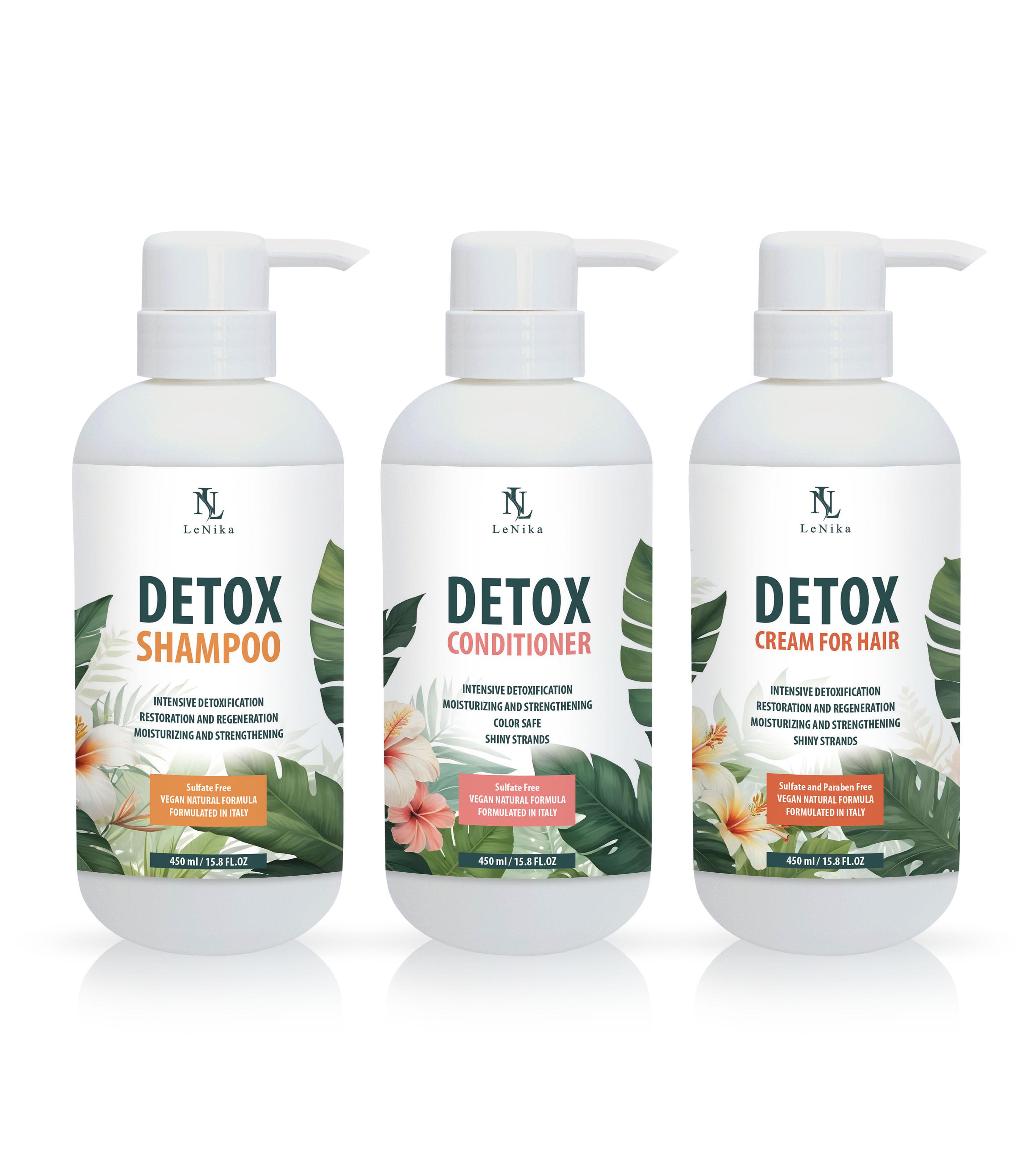 Шампунь кондиционер и крем LeNika DETOX