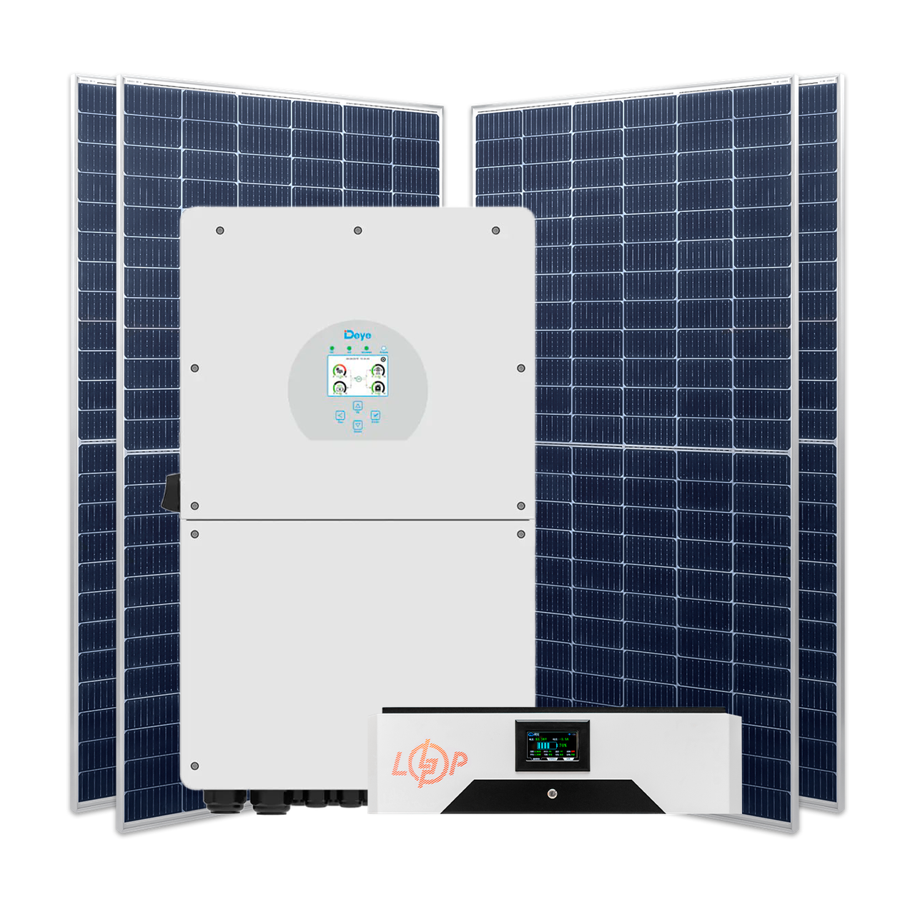 Станция гибридная 16 кВт 1ф. с LiFePO4 на 15,5кВт двусторонние панели (2479153330)