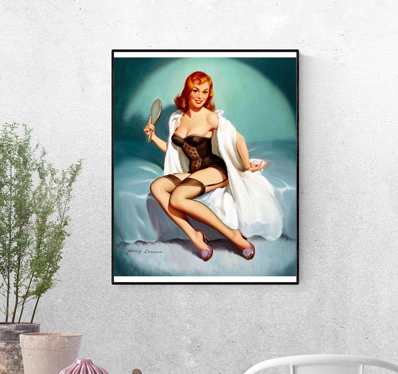 Постер Зеркальце скажи кто красивее Гарри Экмана формат А-2 (pin_up010145_Poster)