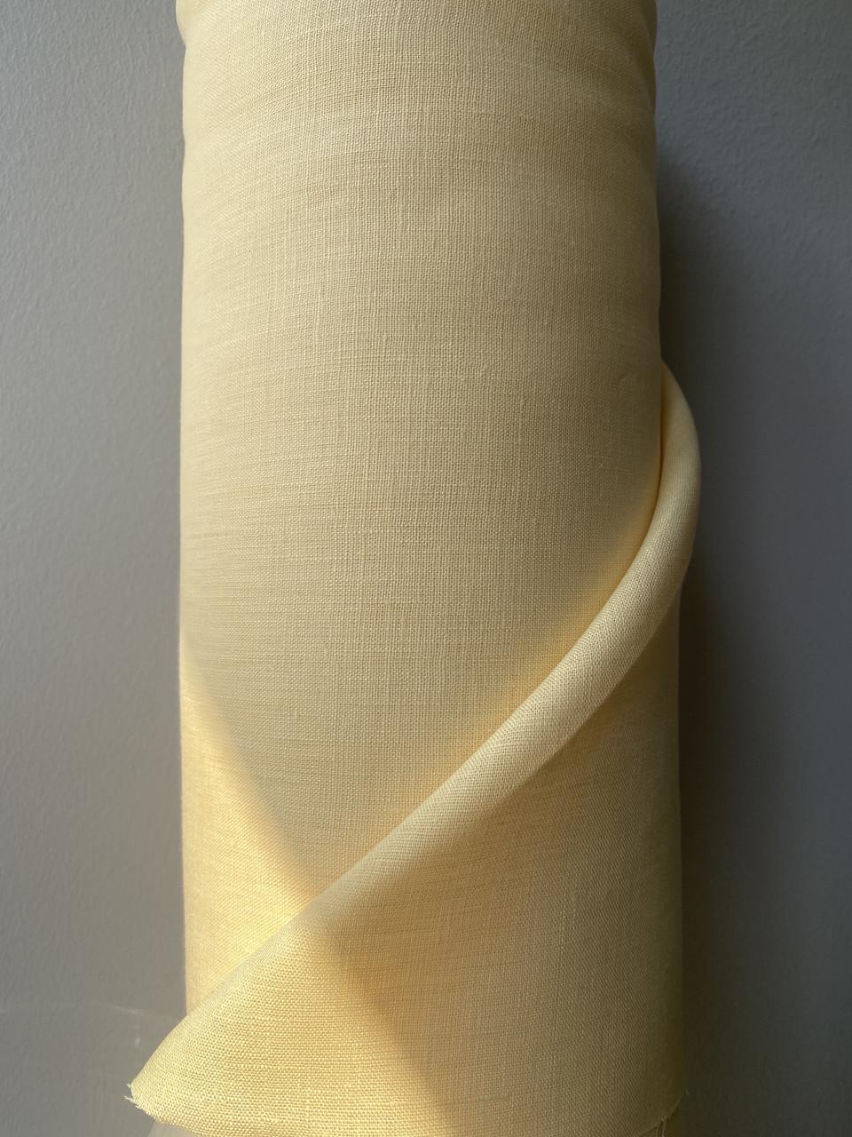 Тканина костюмна LINEN PLUS 100% льон 143 см 764 Ніжно-жовтий - фото 2 Тканина костюмна LINEN PLUS 100% льон 143 см 764 Ніжно-жовтий - фото 2