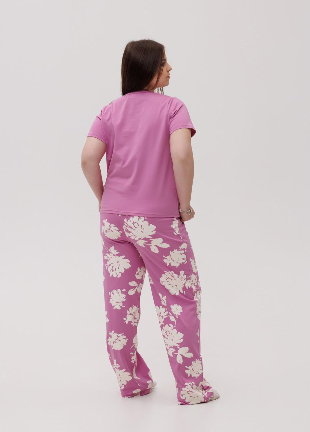 Піжама жіноча бавовняна Наталюкс з брюками та квітковим принтом M Крокус (4826446311531) - фото 6 Піжама жіноча бавовняна Наталюкс з брюками та квітковим принтом M Крокус (4826446311531) - фото 6