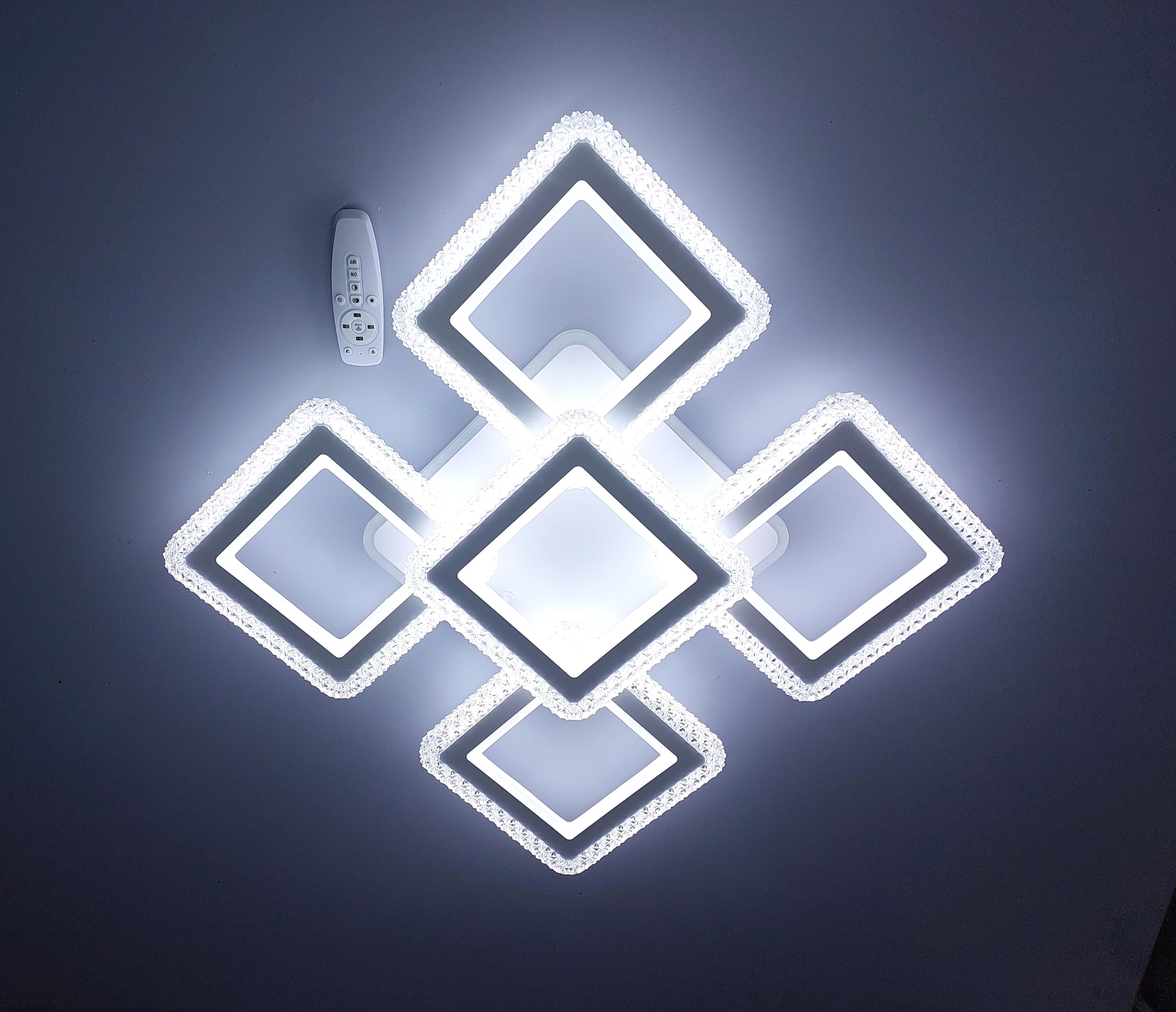 Люстра светодиодная 82R/5 WH+RGB с подсветкой 250/36W Белый (18205070) - фото 8