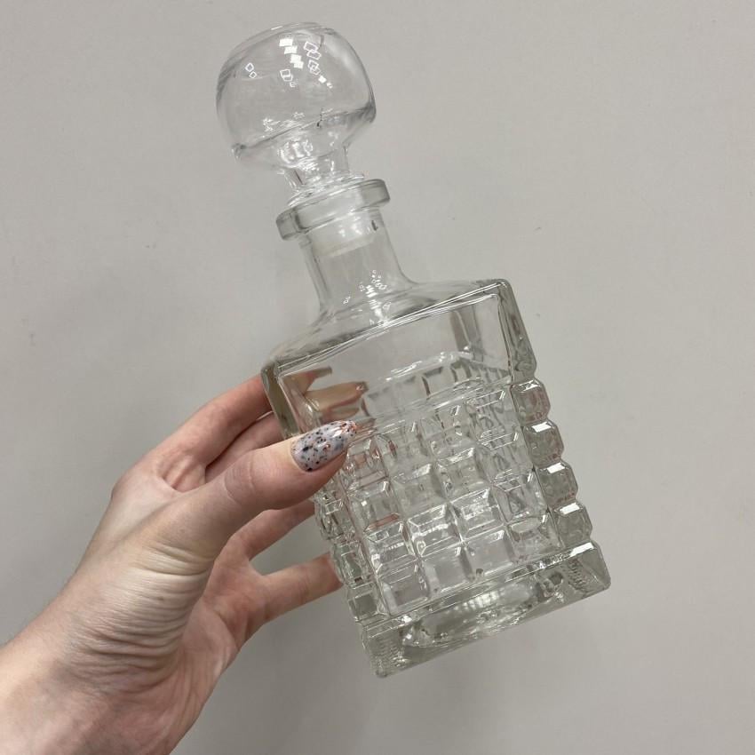 Графин-штоф стеклянный Diamond со стеклянной пробкой 500 мл (9453) - фото 7 Графин-штоф стеклянный Diamond со стеклянной пробкой 500 мл (9453) - фото 7