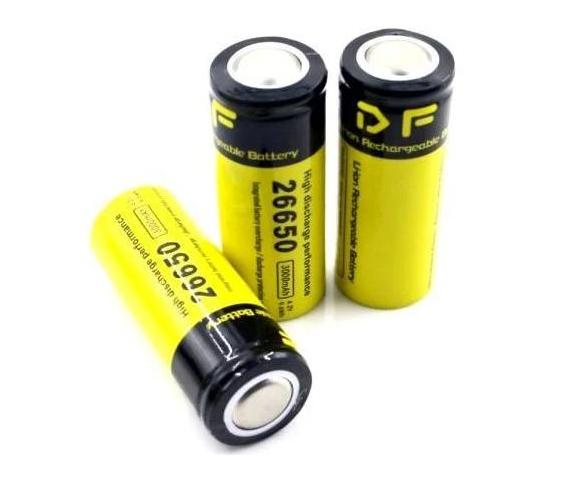 Аккумулятор 3000 mAh 4.2V 9.6wh 26650 Желтый