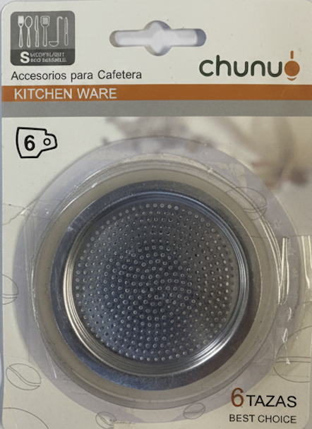 Прокладки силіконові та сито для гейзерної кавоварки на 6 чашок 2 шт.
