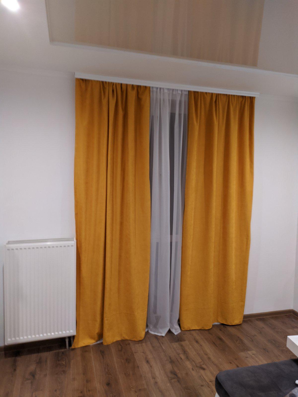 Ткань для штор Sofia Diamond №344 микровелюр Желтый